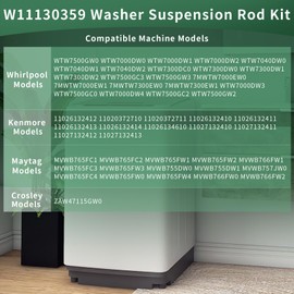 Upgraded WTW7000DW0 WTW7000DW3 WTW7000DW4 WTW7500GW0 WTW7500GW2 Washer Suspension Rods, Fit for Kenmore Whirlpool Maytag Washer MVWB765FC3 MVWB765FW3 MVWB765FW4 MVWB766FW1 11026132413