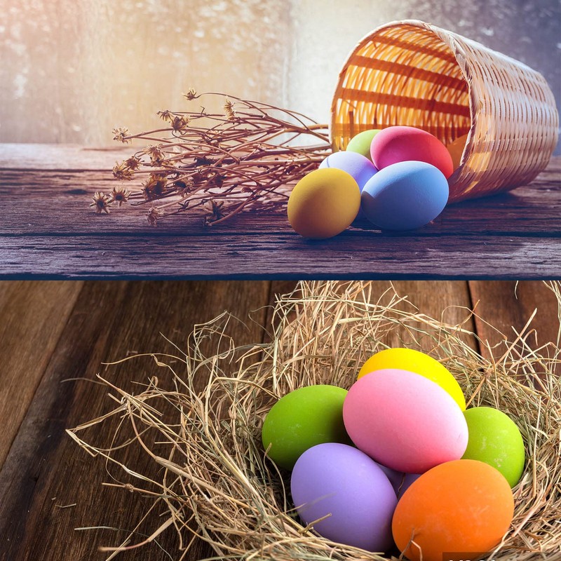 KEELYY 25 x Easter Eggs Plastic White, Easter Eggs for