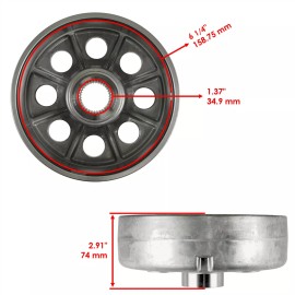 Caltric Rear Brake Drum for Honda TRX300FW FourTrax 300 4X4 1988-2000 w/ Brake Shoe Seal