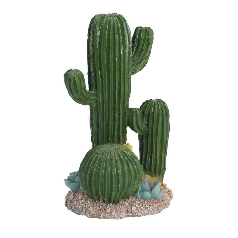 Simulation Resin Cactus Ornament Stable Aquarium Cactus Decoration with Succulents