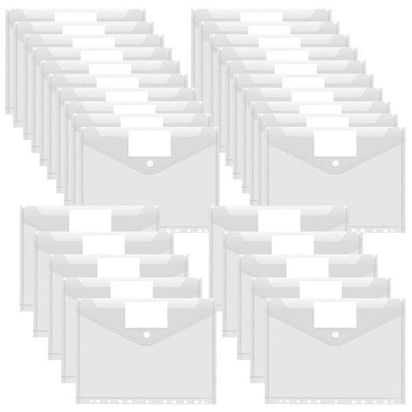 Document Wallet A4 30 Pack Waterproof Document Folder A4 for