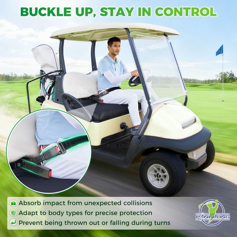 78" Golf Cart Retractable Seatbelts, Universal Seat Belts for Yamaha,