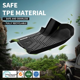 OEDRO Fit for Subaru Forester 2025 Floor Mats Trunk Mat with Backrest Mat, Custom Fit TPE All Weather Floor Liners Accessories, Anti-Slip Back Seat Protector Fit for Forester, Full Mat Set