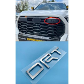 TDR Chrome RAISED UPPER GRILLE TRD LETTERS FOR TOYOTA TUNDRA 2022 - 2024