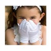 Girl's Holiday, Wedding, or Pageant White Satin Gloves Princess Glove