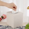 Sumnacon Square Linen Tissue Box Cover - Stylish Cube Tissue