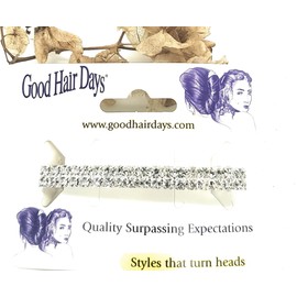 Good Hair Days 2.75" 2-Row Rhinestone Hair Barrette – Silver-Plated Crystal French Barrette for All Hair Types – Sparkly Hair Accessory for Women, Bridal Updos, Gifts, Events, Weddings