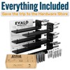 EVALD Floating Shelf Brackets | 8-inch Hidden Black Carbon Steel