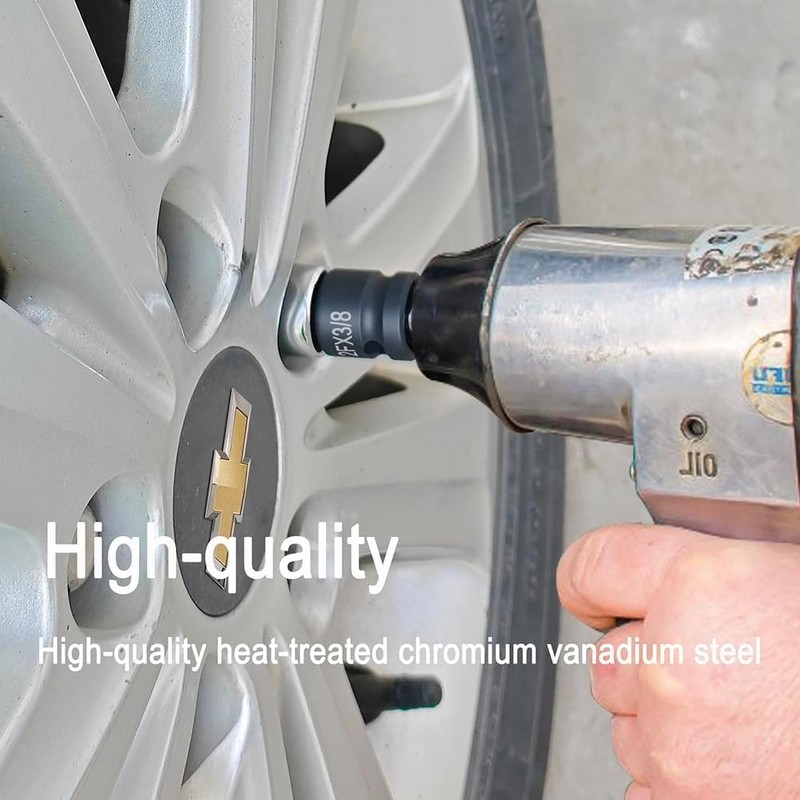 6 Piece Impact Socket Adapter and Reducer Set, 1/4" 3/8"