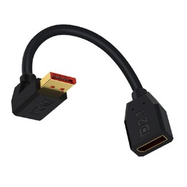 Kework 5.9 Inch 3D 52Gbps DisplayPort 16K@30Hz Extension Cable, Up Angle Male to Female DP 2.1 Extender Cord, Compatible with FreeSync G-Sync Gaming Monitor, Support 8K@120Hz 4K@240Hz 165Hz 144Hz