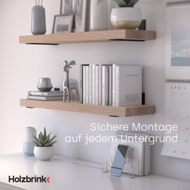 HOLZBRINK HLR-L Metal Shelf Bracket For Wall Shelf