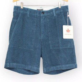 BOAST USA Mens 30 Patch Pocket Corduroy Short Blue NWT 6.5" Inseam