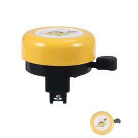 TPZORJX 1 Piece Children's Bicycle Bell, Mini Aluminium Loud Bicycle Bell, Mountain Bike Accessories, Children's Bicycle, Scooter (Yellow Cartoon Dragon)