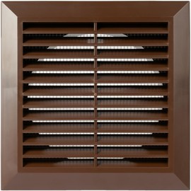 ECOPRO VENT Brown 5'' Inch Ventilation Grille - Inside/Outside use - (Flange 4.9''Ø/Cover 6.7''x6.7'') - Air Vent Louver - Exhaust Hood - Available 3 Sizes / 4 Colors. Ø5'' / 6.7''x6.7''