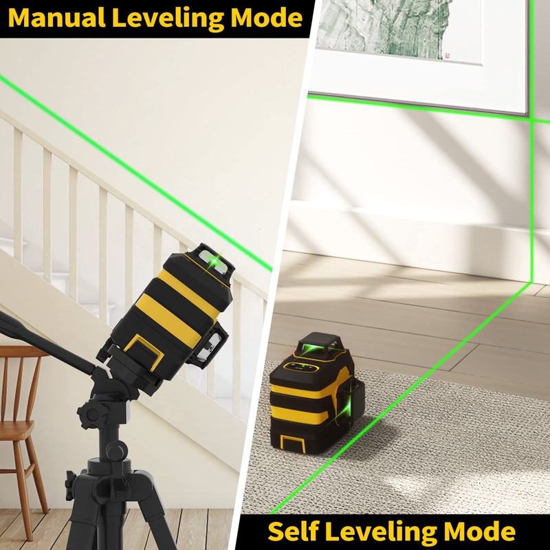 IKOVWUK Laser Level, 3x360° Cross Line Laser for Construction and