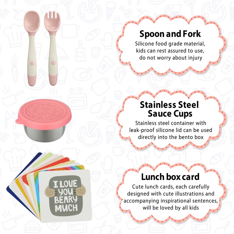 Kids Bento Lunch Box with 9oz Soup Thermo Leakproof Lunch