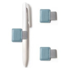 LHiDS Magnetic Pen Loop Holder(3 Pack) for Notebooks, Journals, Planners, Magnetic Pen Holder with Elastic Loop for Pen, (Water Blue)