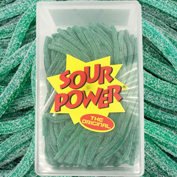 Dorval Sour Power Candy Straws Green Apple 200-Piece Tub - 49.40 oz
