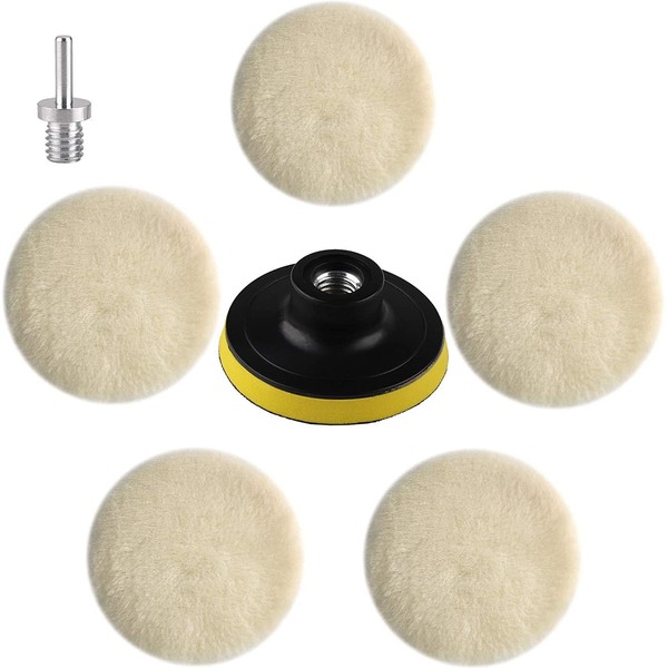 IPELY IPELY 7 Pcs 3 Inch Wool Polisher Buffing Wheel