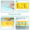 Kids Cartoon Popsicle Molds - 4 Pack, 10-Cavity Food-Grade Silicone