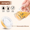 ComSaf Square Small Glass Spice Jars with Airtight Lids 4
