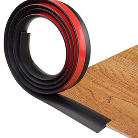 Floor Transition Strip Self Adhesive Carpet & Flooring Transitions Edging Trim Strip PVC Threshold Transitions Suitable for Threshold Height Less Than 5mm (20Ft, Black)