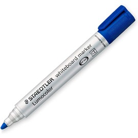 Staedtler Lumocolor Whiteboard Marker Pens 351 - Dry Erase Correction Pen - Bullet Tip - Pack of 4 x Blue