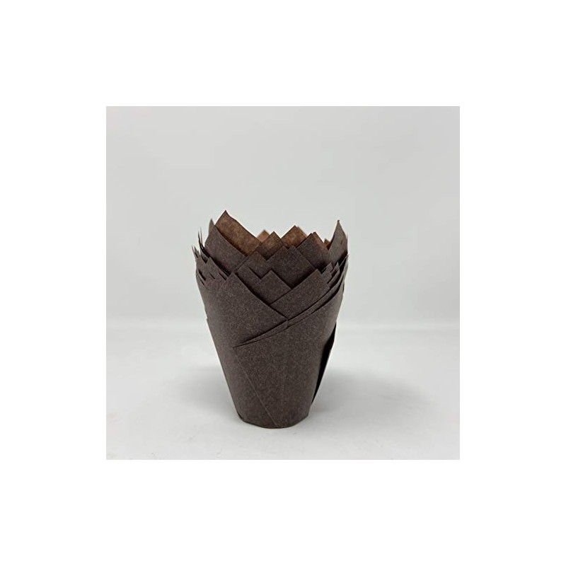 Bakery Direct 200 Mini bite Size Tulip Muffin Wraps (Brown)