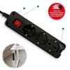 9-way power strip: 3 Schuko sockets + 6 two-value sockets