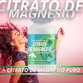Isaaquim Citrato de Magnesio Puro 1500 mg – 120 Cápsulas | Aporta 240 mg de Magnesio por Porción de 3 Cápsulas | 40 Porciones por Frasco | Alta Absorc