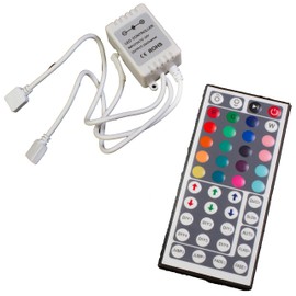 LEDupdates IR Remote Controller 44 Keys RGB 2 Port Output Controller for 5050 3528 LED Light Strip Module