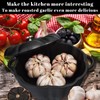 Garlic Roaster, Cast Iron Garlic Roaster for Oven Grill, Serve