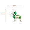 Handmade Mini 2" Green Lucky Elephant Figures Blown Glass Art