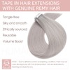 Silk-co Tape Extensions, Real Hair, Pack of 20, Tape-In Extensions,