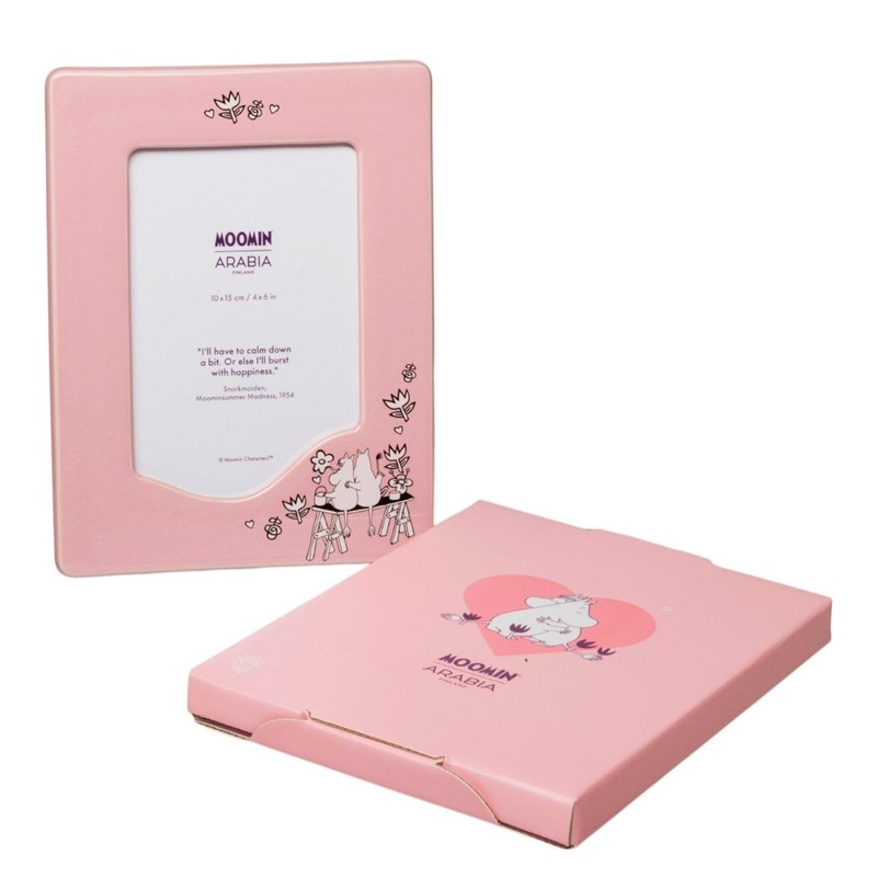 Moomin Classic Love Photo Frame, Pink, Height 5.9 inches (15