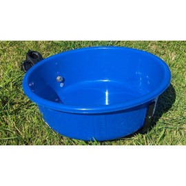 WSB Fishing Ground Bait Bowl Universal Fit Chair Leg Seat Box Hard Blue Plastic