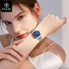 Taxau Armbanduhren für Frauen Silber Luxus Uhren Edelstahl Wasserdicht Analog
