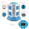 Micshion Power Strip Tower Outlet 2 Bipolar Switches AC 8