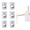 AUXBC 6PCS White Swag Hooks for Ceiling Hanging Lights, Aluminum