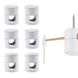 AUXBC 6PCS White Swag Hooks for Ceiling Hanging Lights, Aluminum Ceiling Hook Hanging Light Hooks, Modern Pendant Light Hook, DIY Ceiling Hook for Chandelier Fixture Ceiling Lights Cable