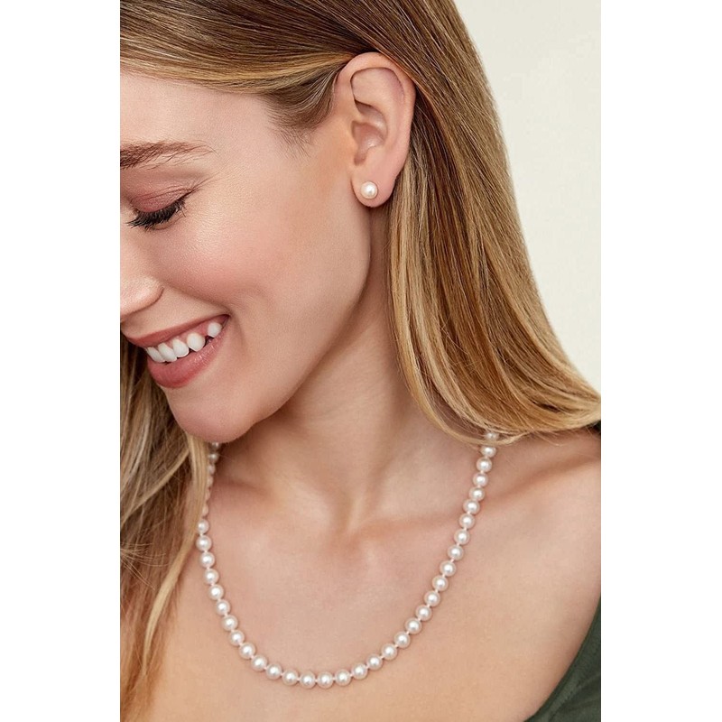 Anthony Vincent Collar Perla Cultivada Natural Blanco Tamaño 6 mm