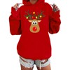 Women's Reindeer Sweatshirts Men Christmas Elk Costume Hoodies Long Sleeve