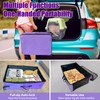 Upgraded Portable Cat Travel Litter Box with Zipped Lid &