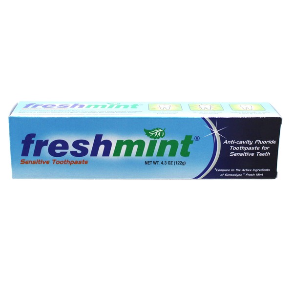 Freshmint 4.3 oz. Sensitive Anticavity Fluoride Toothpaste Individually Boxed