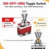 MGI SpeedWare One-Side Momentary Metal Toggle Switch | 20 Amp