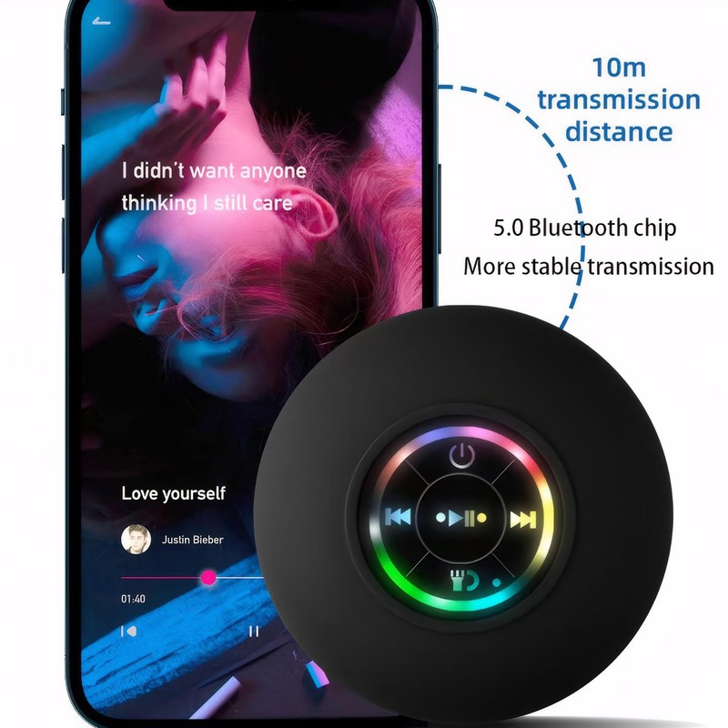 YDCZTYGY Portable Mini Bluetooth Wireless Waterproof Speaker with Suction Cup