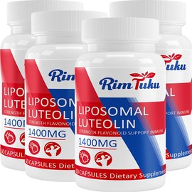 RimTuku 1400MG Liposomal Luteolin Supplement, Maximum Absorption, Potent Flavonoid Premium Antioxidant Supplement for The Brain 240 Capsules
