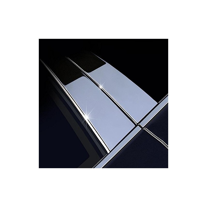 Sizver Chrome Stainless Steel Pillar Posts Accent Covers For 2009-2016