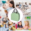 DADABULIU Lunch Bag Daisy Flower Green Insulated Lunch Box Cooler