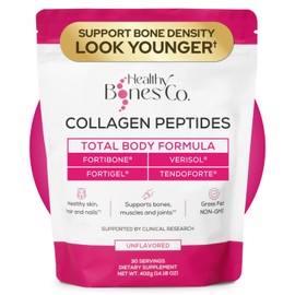 FORTIBONE® Premium Bone Health Collagen Peptides w/FORTIGEL®, VERISOL®, TENDOFORTE® | Clinically-Supported for Bones Joints Skin Hair Nails | Hydrolyzed Collagen Anti-Aging Formula | 30 Servings
